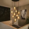 NOVA Suspensions / Lustres|Suspension en verre ambré 9 abat-jour