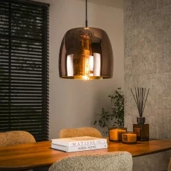 Niagara Suspensions / Lustres|Suspension en verre cuivré forme cloche