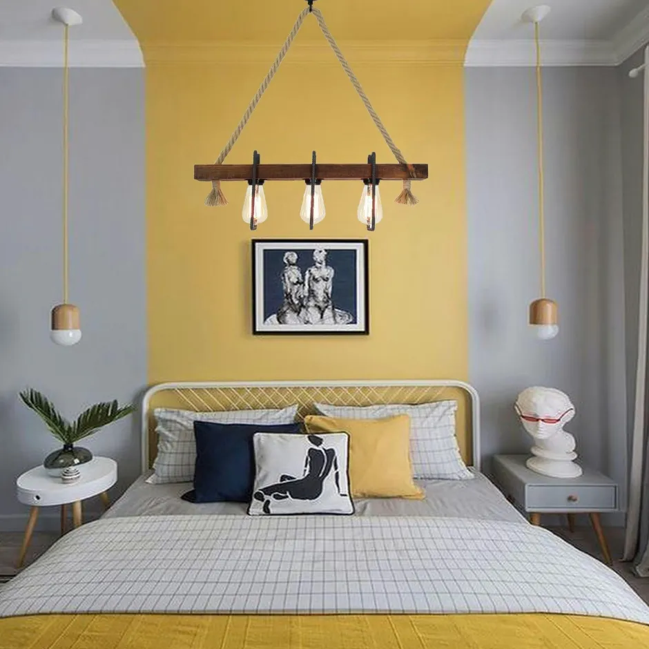 CAMOGLI Suspensions / Lustres|Suspension industrielle cube – bois et métal noir