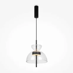 NORA Suspensions / Lustres|Suspension LED moderne - verre fumé silhouette ronde