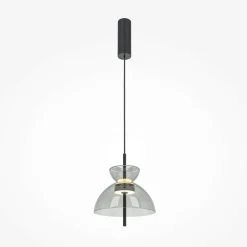NORA Suspensions / Lustres|Suspension LED moderne - verre fumé silhouette ronde