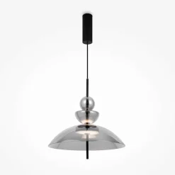 NORA Suspensions / Lustres|Suspension LED moderne - verre fumé silhouette ronde