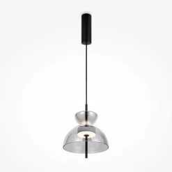 NORA Suspensions / Lustres|Suspension LED moderne - verre fumé silhouette ronde