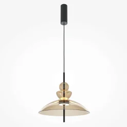NORA Suspensions / Lustres|Suspension LED moderne - verre ambré silhouette dôme