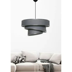 ZURICH Suspensions / Lustres|Suspension moderne blanche - abat-jour triple, moderne