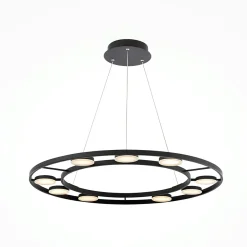 OCALA Suspensions / Lustres|Suspension moderne chandelier – 9 disques noirs