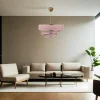 ZURICH Suspensions / Lustres|Suspension moderne couleur blush – abat-jour triple