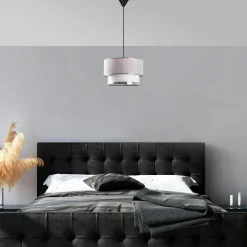 ZURICH Suspensions / Lustres|Suspension moderne en tissu - abat-jour bicolore