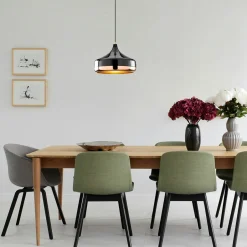 SILE Suspensions / Lustres|Suspension moderne noire et cuivre forme évasée