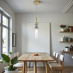 ENID Suspensions / Lustres|Suspension noire design – sablier marbre noir & verre blanc