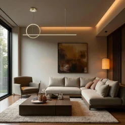 SALEM Suspensions / Lustres|Suspension noire LED – 1 barre verticale design