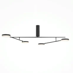 OCALA Suspensions / Lustres|Suspension noire LED – bras articulés avec 4 ampoules