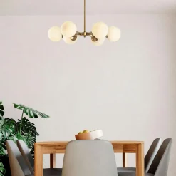 SIERRE Suspensions / Lustres|Suspension salle à manger - 6 globes, forme étoile