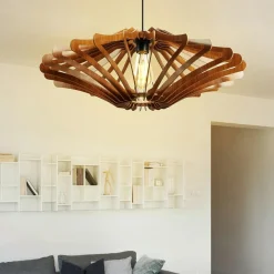 BIEL Suspensions / Lustres|Suspension salle à manger marron - forme graphique