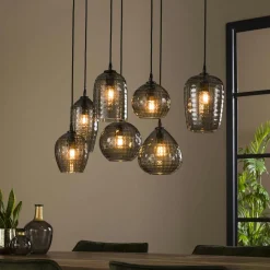 NOVA Univers Déco·Vintage|Suspensions / Lustres|Suspension vintage 7 lampes