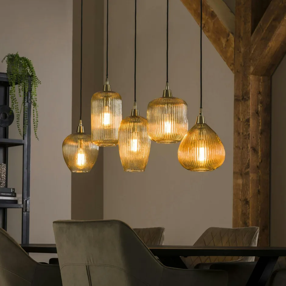 NOVA Suspensions / Lustres|Suspension vintage multiple 5 lampes