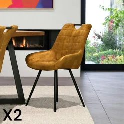 OKA Tables À Manger Carrées|Tables À Manger En Chêne|Table à manger carrée chêne métal pied croisé 150 cm