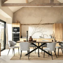 MANADO Tables À Manger En Bois|Tables À Manger Rectangulaires|Table à manger en bois de teck recyclé 240 cm