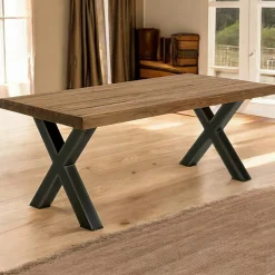 KERALA Tables À Manger Rectangulaires|Tables À Manger En Bois|Table à manger en teck recyclé naturel 180 cm