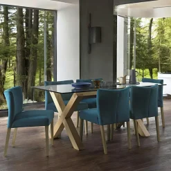 ALTA Univers Déco·Design Contemporain|Tables À Manger Rectangulaires|Table à manger en verre et bois 180 cm