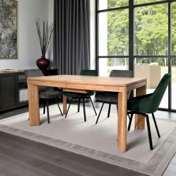 NELSON Tables À Manger Rectangulaires|Tables À Manger En Bois|Table à manger extensible en bois recyclé FSC 160-200 cm