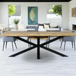 Lucknow Tables À Manger Rectangulaires|Tables À Manger En Bois|Table à manger extensible bois massif 220/280 cm