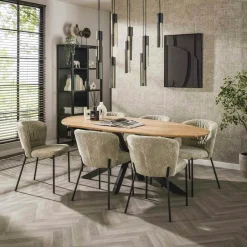 Melbourne Tables À Manger Rectangulaires|Tables À Manger En Bois|Table à manger extensible à bords ronds en bois d'acacia 175-275 cm