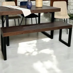 SAMOA Tables À Manger Rectangulaires|Tables À Manger En Bois|Table à manger extensible bois brun recyclé 140-180