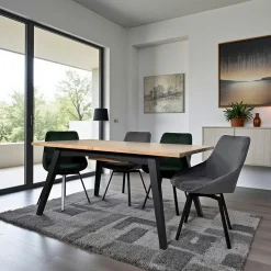 VITTORIA Tables À Manger En Bois|Tables À Manger Extensibles|Table à manger extensible bois recyclé 170-220 cm