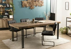 Swing Tables À Manger Rectangulaires|Tables À Manger En Bois|Table à manger industrielle teck recyclé 200x90