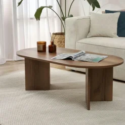 MARFA Tables À Manger En Bois|Table à manger moderne effet noyer pieds en V 180 cm