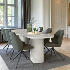 ALBERTA Tables À Manger En Bois|Table à manger moderne grise - organique, 240 cm