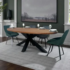 ONTARIO Tables À Manger En Bois|Table à manger ovale en bois de teck recyclé 220 cm