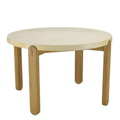BRASILIA Tables À Manger Rondes|Table à manger ronde 120 cm plateau béton beige