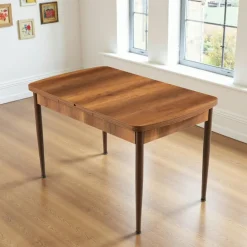 AROLA Tables À Manger Rectangulaires|Tables À Manger En Bois|Table à manger vintage extensible 132-170 cm