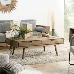 LIMA Univers Déco·Maison De Campagne|Tables Basses Scandinaves|Table basse avec tiroirs en bois de sapin