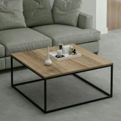 JENA Tables Basses Carrées|Table basse blanche carrée - style minimaliste