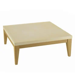 BRASILIA Tables Basses Carrées|Table basse carrée en béton et chêne 80 cm