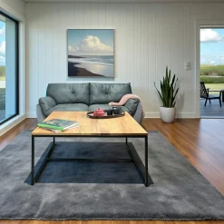 PALERME Tables Basses Carrées|Table basse carrée en chêne massif blanc 100 X 100