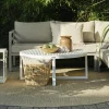 Oslo Meubles En Aluminium Brafab|Tables Basses De Jardin|Table basse de jardin en aluminium blanc D 100 cm