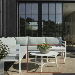 STOCKHOLM Tables Basses De Jardin|Meubles En Aluminium Brafab|Table basse de jardin en aluminium noir Ø 75 cm