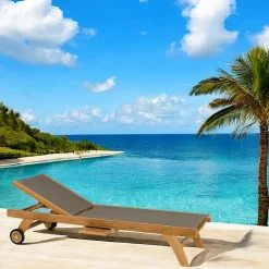 SUMMER Tables Basses De Jardin|Table basse de jardin en Teck brut massif 90cm