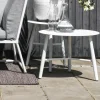 STOCKHOLM Tables Basses De Jardin|Meubles En Aluminium Brafab|Table basse de jardin en aluminium blanc Ø 60 cm