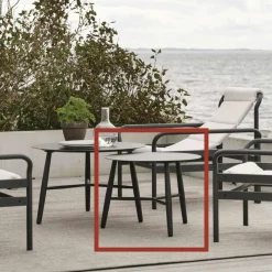 STOCKHOLM Tables Basses De Jardin|Meubles En Aluminium Brafab|Table basse de jardin en aluminium blanc Ø 60 cm