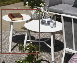 STOCKHOLM Tables Basses De Jardin|Meubles En Aluminium Brafab|Table basse de jardin en aluminium blanc Ø 60 cm