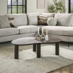 YOGY Tables Basses Design|Table basse en bois de teck forme haricot