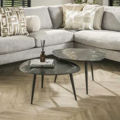 GALWAY Univers Déco·Design Contemporain|Tables Basses Design|Table basse en céramique forme haricot (lot de 2)