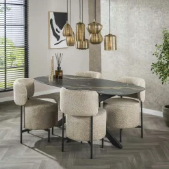 GALWAY Univers Déco·Design Contemporain|Tables Basses Design|Table basse en céramique forme haricot (lot de 2)