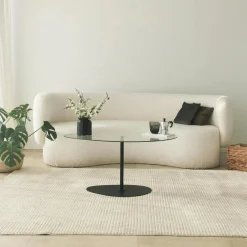 TULUM Tables Basses En Verre|Table basse en verre, forme triangle organique