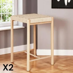 MARFA Tables Basses Gigognes|Table basse gigogne design – effet bois noir (3 pièces)